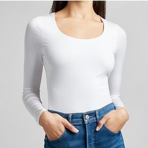 NWOT White double layer bodysuit